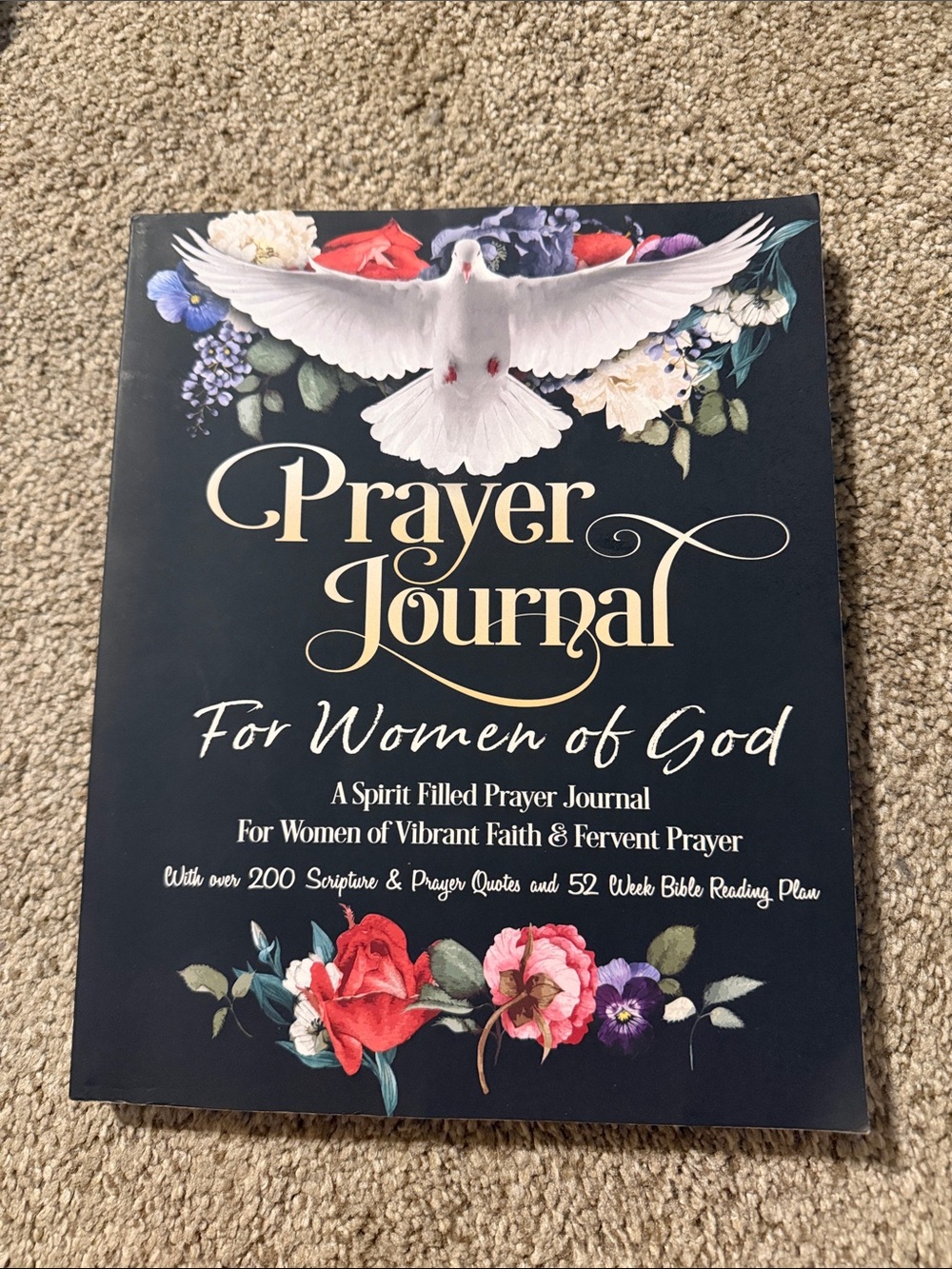 Prayer Journal For Women of God - Black with Floral Design